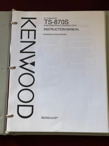 Kenwood 870s manuale - kenwood, ts-870s